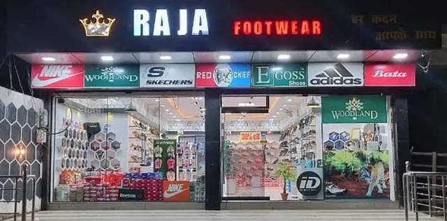 The Raja Footwear showroom on Main Road Tali, Waidhan, Singrauli