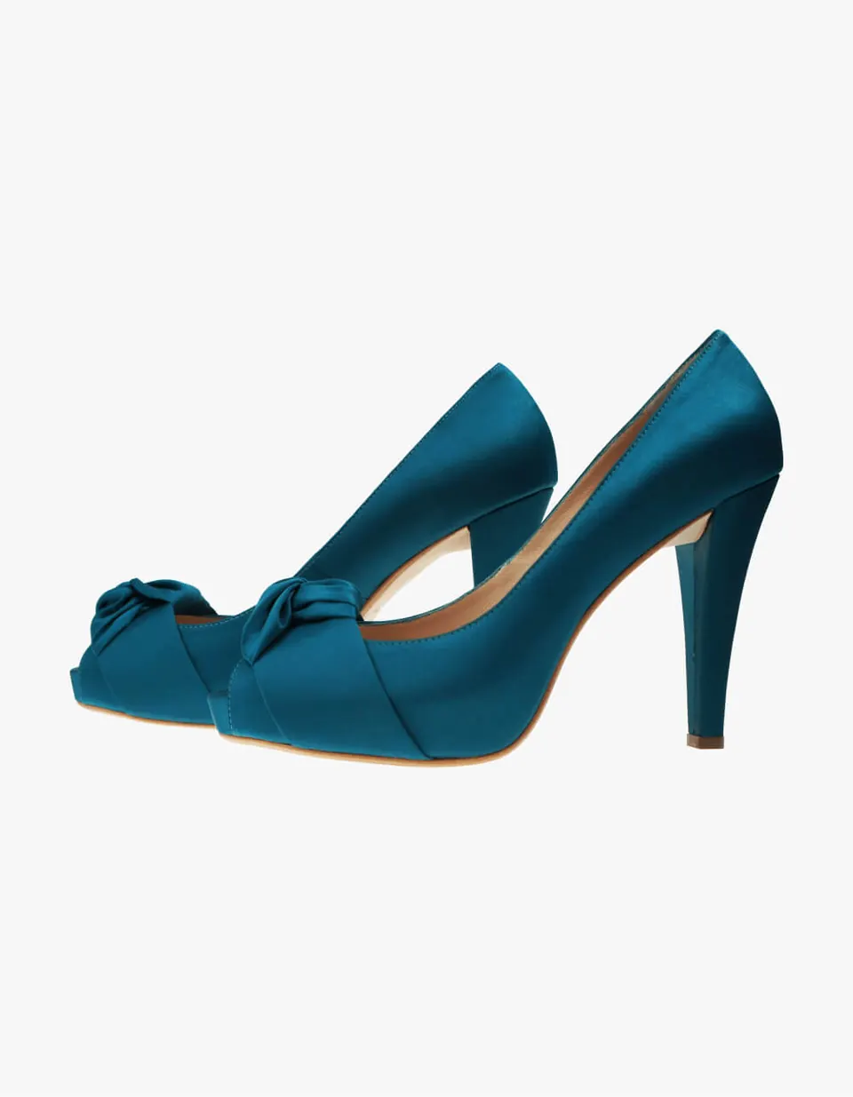Teal blue high heel sandals for party wear